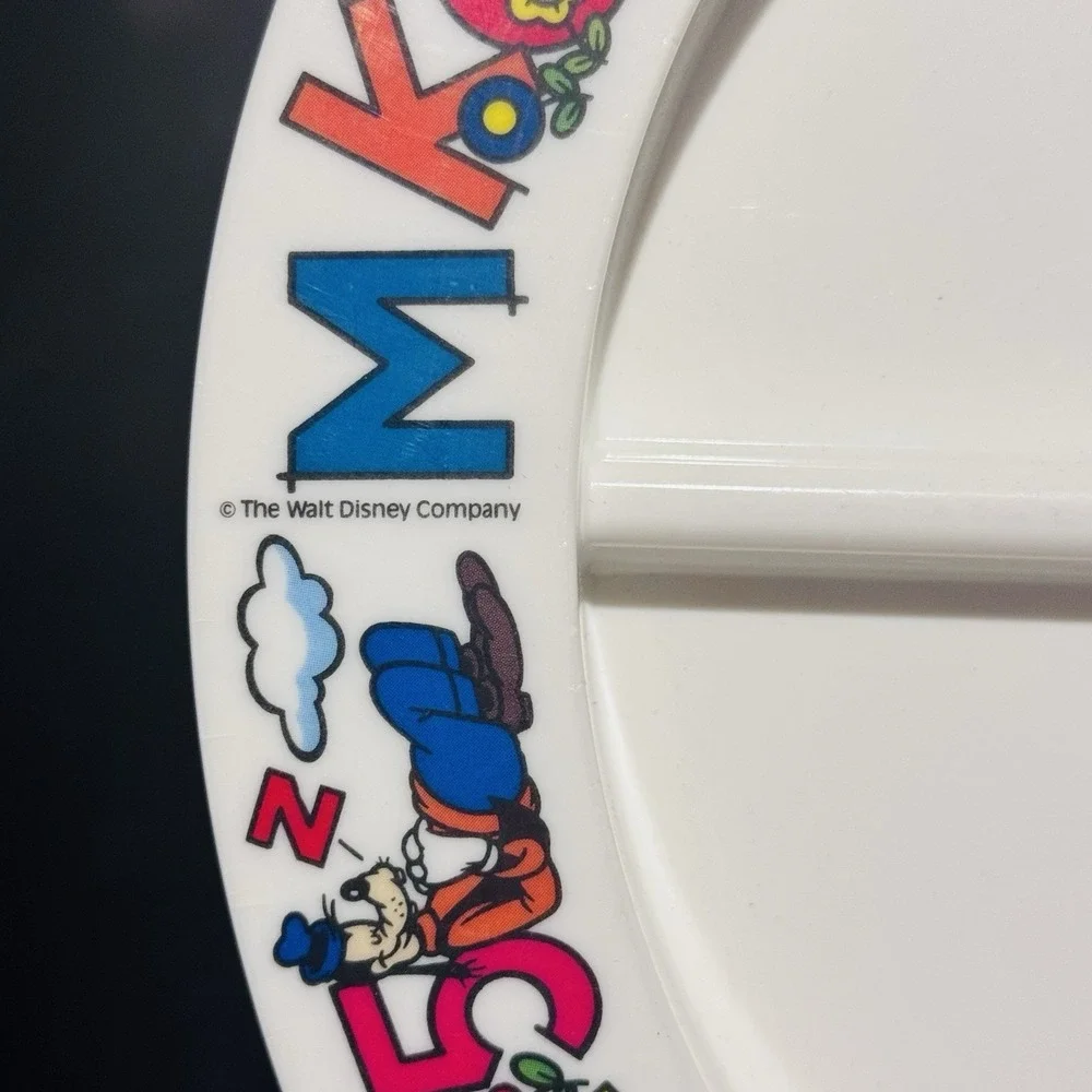 Vintage Disney Mickey & Friends Superseal Child's Cup &‎ Plate ABC & Tell Time
